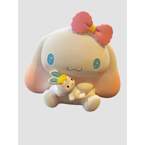 Sanrio Cinnamoroll with Pink Bow 7” PVC Piggy Bank No Box & Blind box Top w/jar - Picture 2 of 7